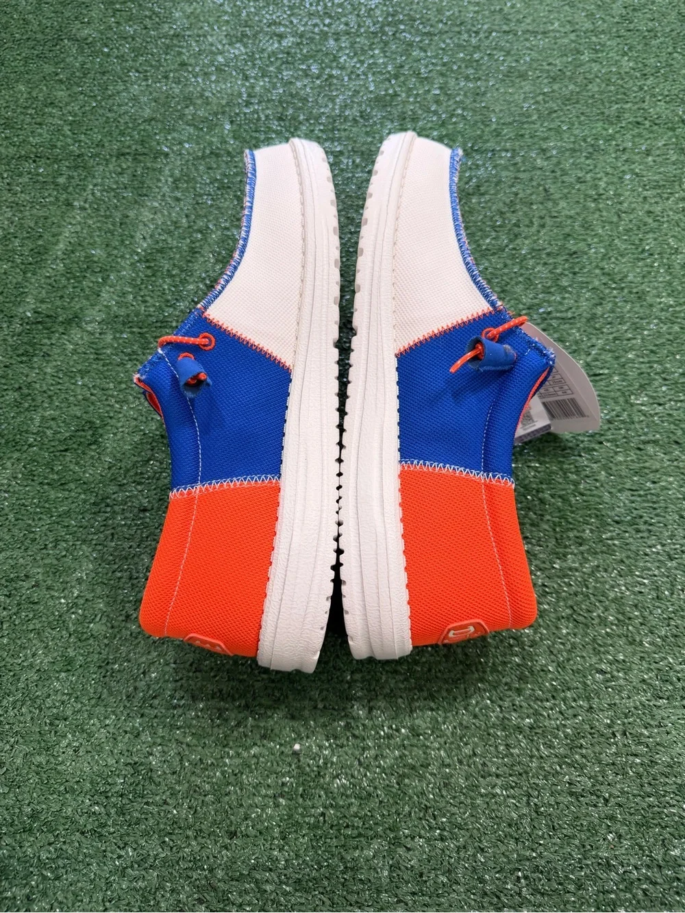 NEW Men’s Hey Dude UF Univ Florida GATORS blue orange 13 Wally shoe